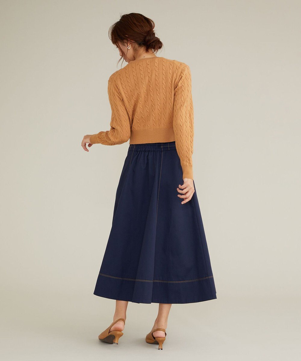 Feroux 【古畑星夏さん着用・アンサンブル】ロゴ刺繍入りケーブルアンサンブル ニット 