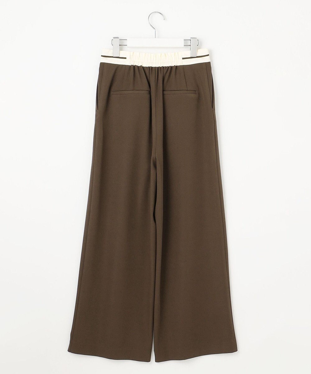 Feroux 【洗える】マーベルトデザイン セミワイドパンツ 