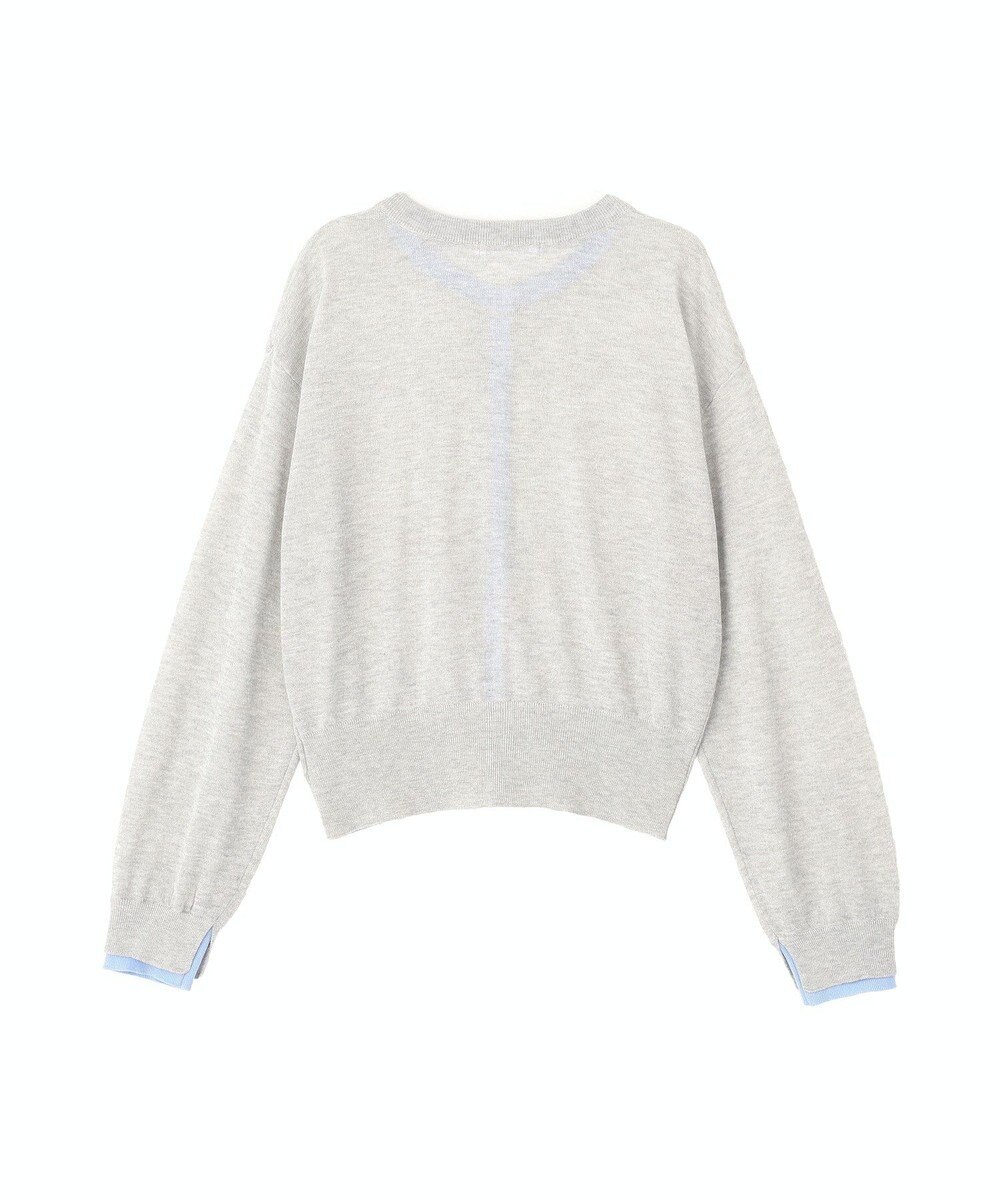 AMERICAN HOLIC シアー配色ニットカーディガン 