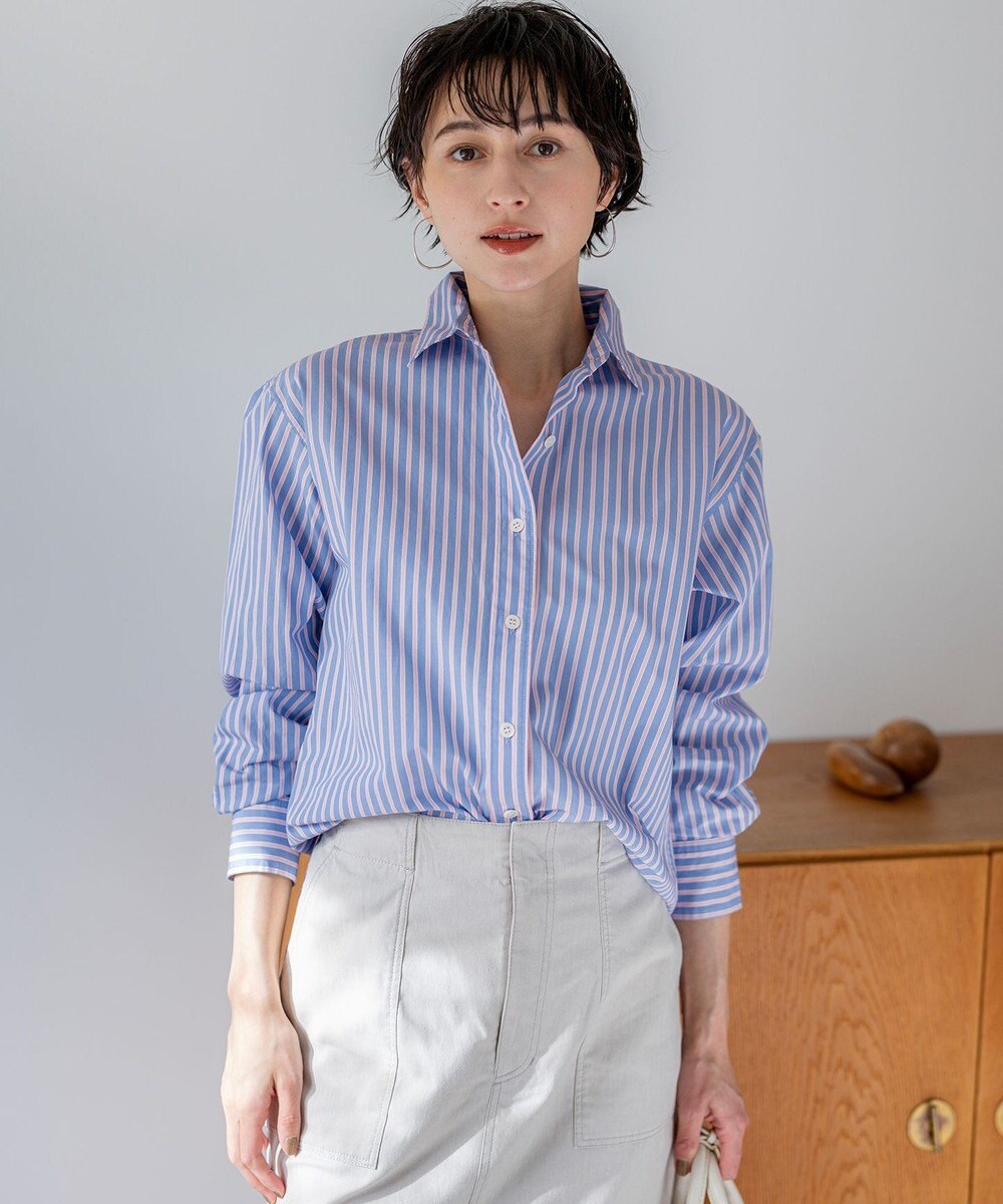 23区 【一部先行予約/VERY掲載】CANCLINI シャーティング ベーシックシャツ 