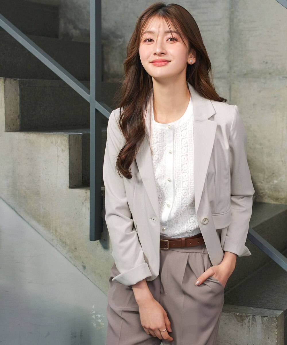 Tiaclasse L 【ダブルクロス】テーラードジャケット 