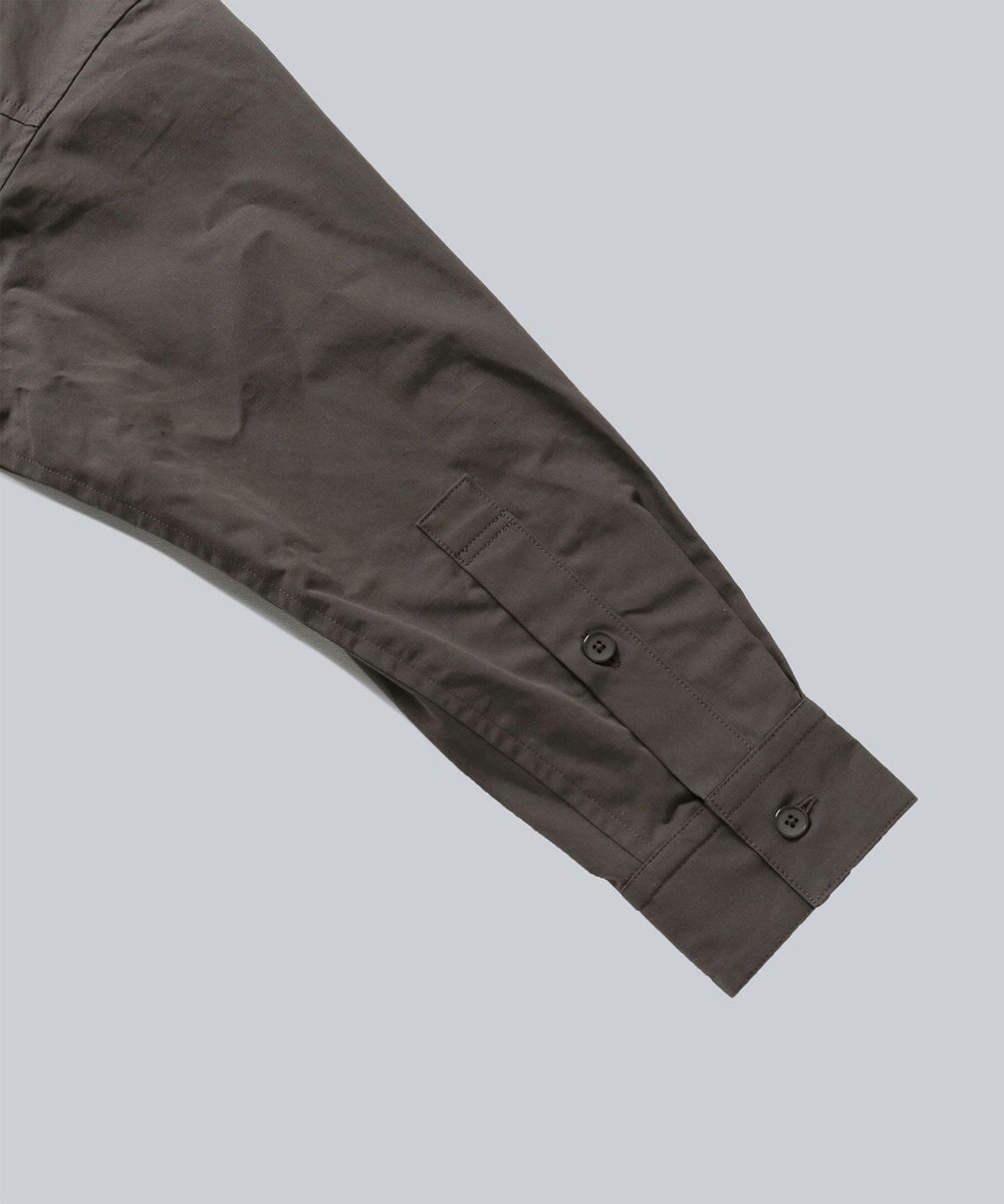 WHITE MAILS COTTON PAPER DUMP BAND COLLAR OVERSIZED シャツドレス 