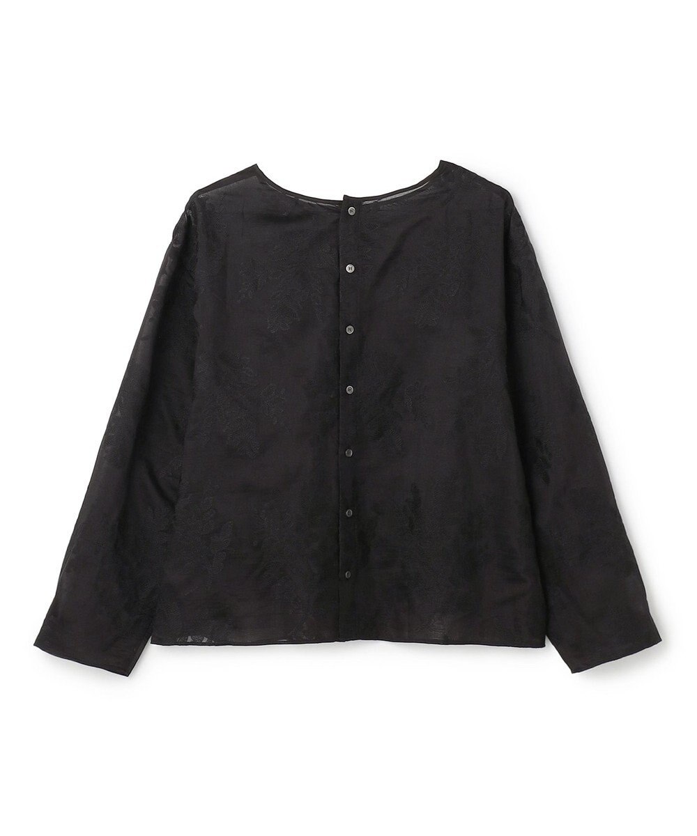 UNFILO L 【前後着用可能の2WAY仕様】ボタニカル エンブロイダリー ブラウス 