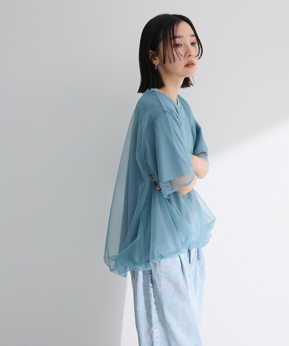 Green Parks チュールドッキングバルーン５分袖プルオーバー 