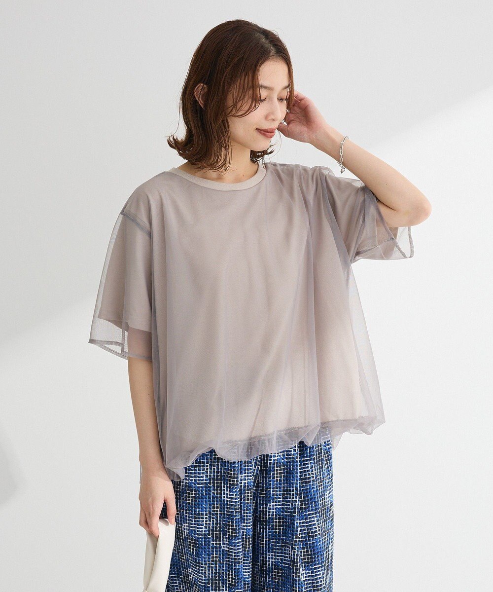 Green Parks チュールドッキングバルーン５分袖プルオーバー 