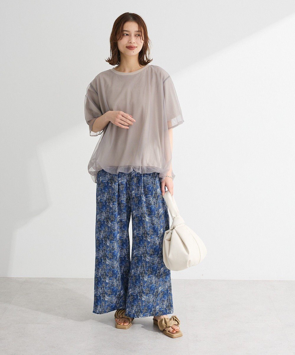 Green Parks チュールドッキングバルーン５分袖プルオーバー 