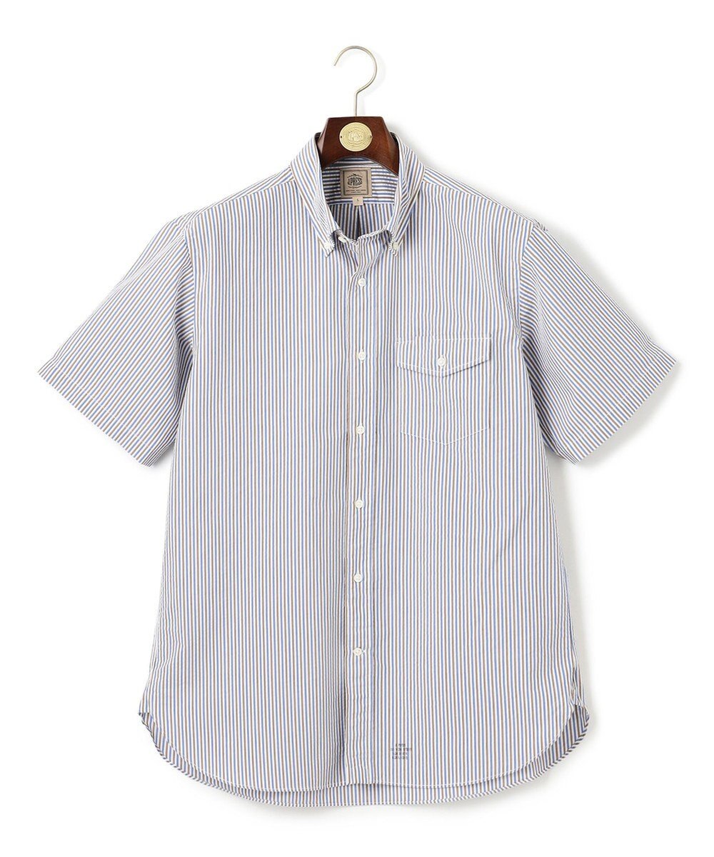 J.PRESS MEN 風が通るシアサッカーの清涼感【吸水速乾 / 高通気性】【クールマックス】サッカーストライプ シャツ / B.D. 