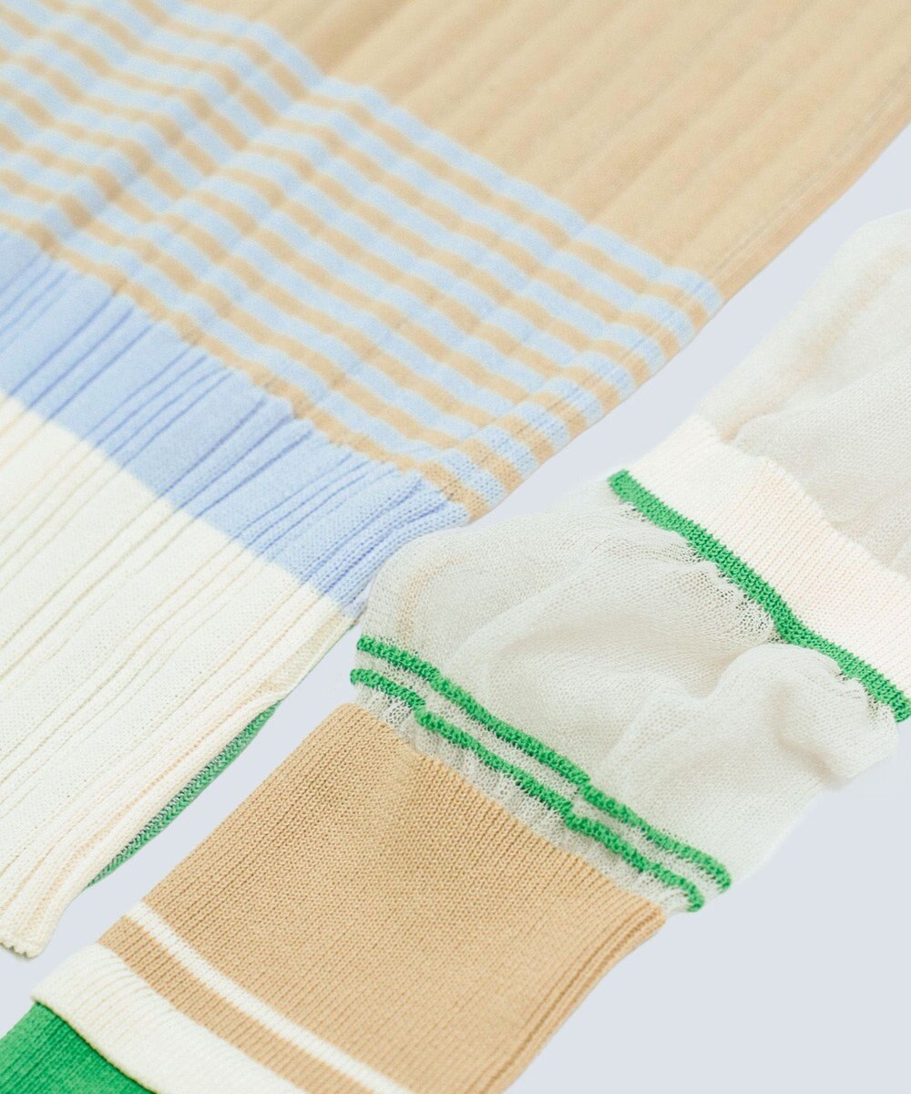 COQ FLAG カラーブロックリブニット 