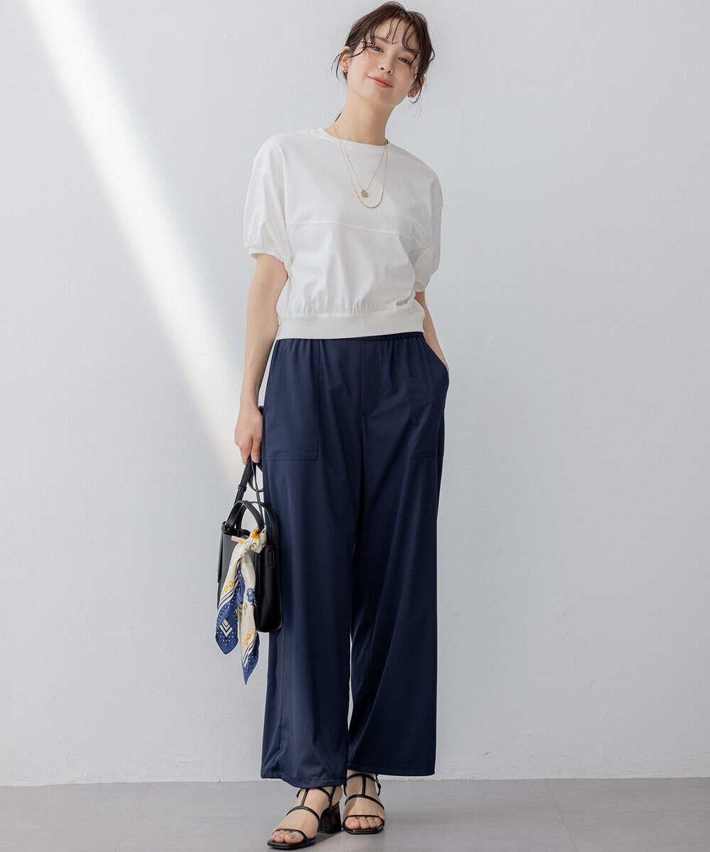 組曲 L 【WEB限定】クールプレーティング天竺スエットライク カットソー 