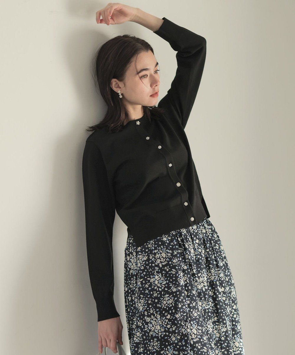 組曲 【先行予約】アトランダムビジューボタンカーディガン 