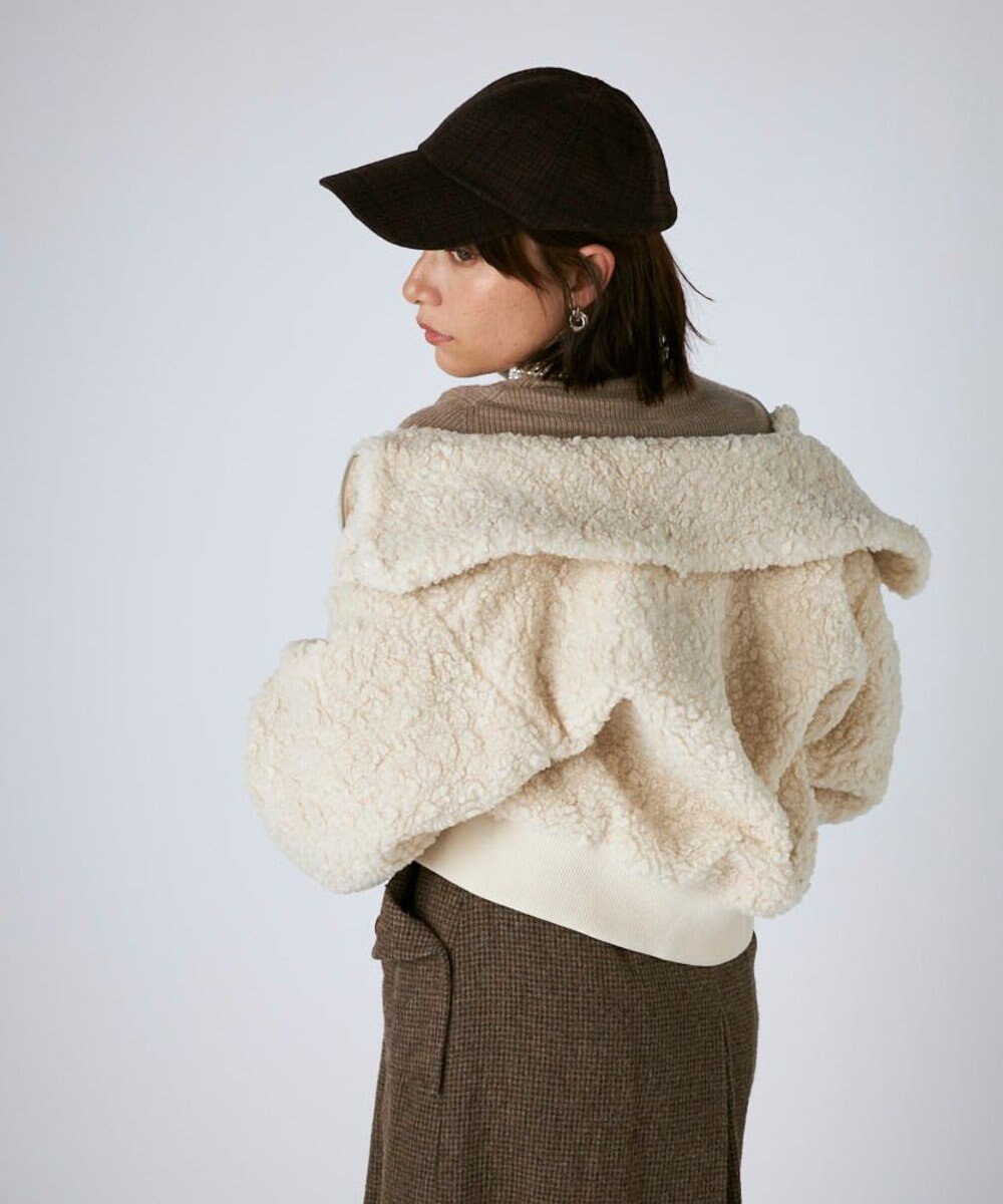 OP／FILA 【Kappa】ショート丈 ドロップショルダーボアジャケット 