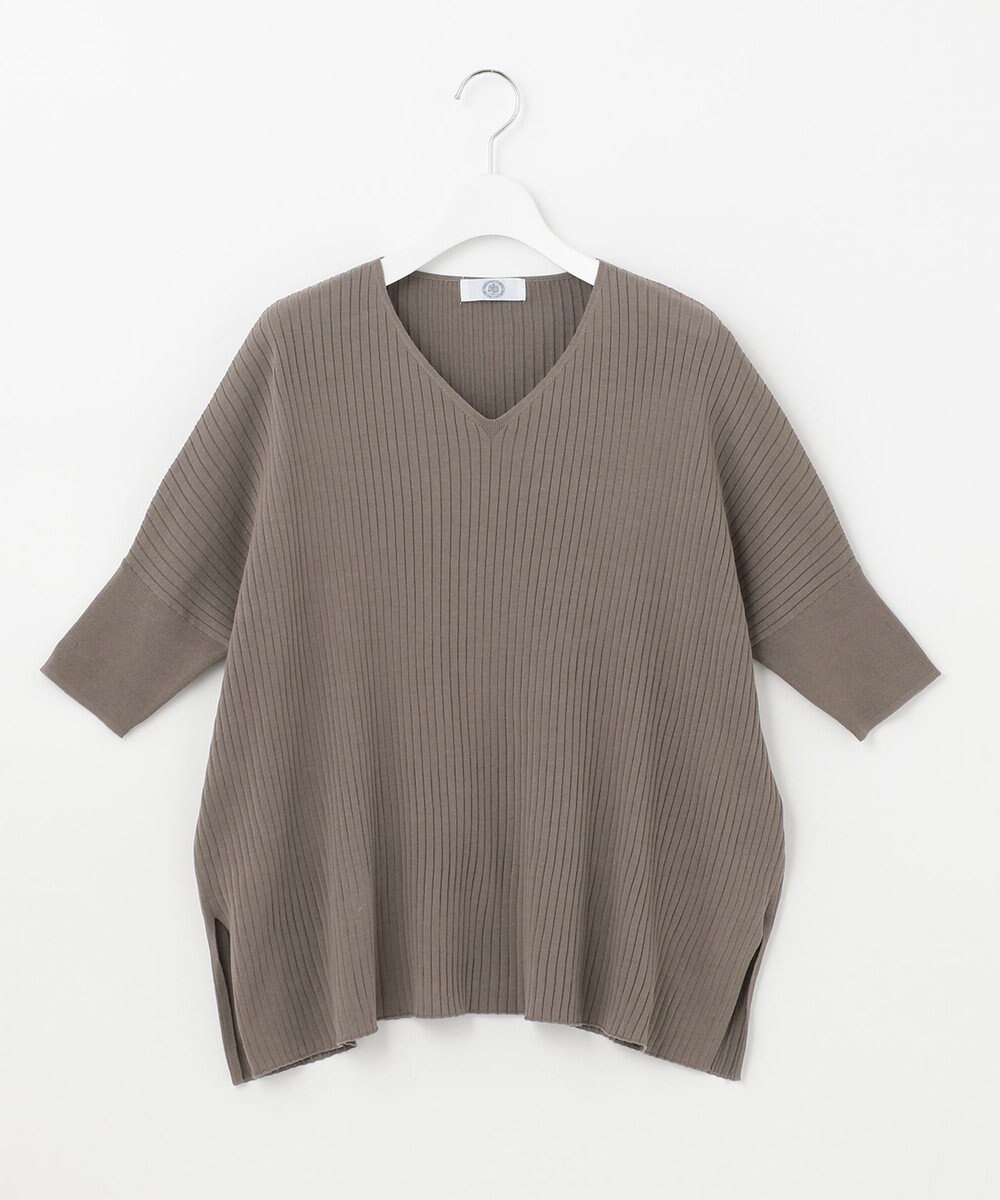 J.PRESS LADIES 【洗える】コットンシルクリラクシー Vネック ニット 