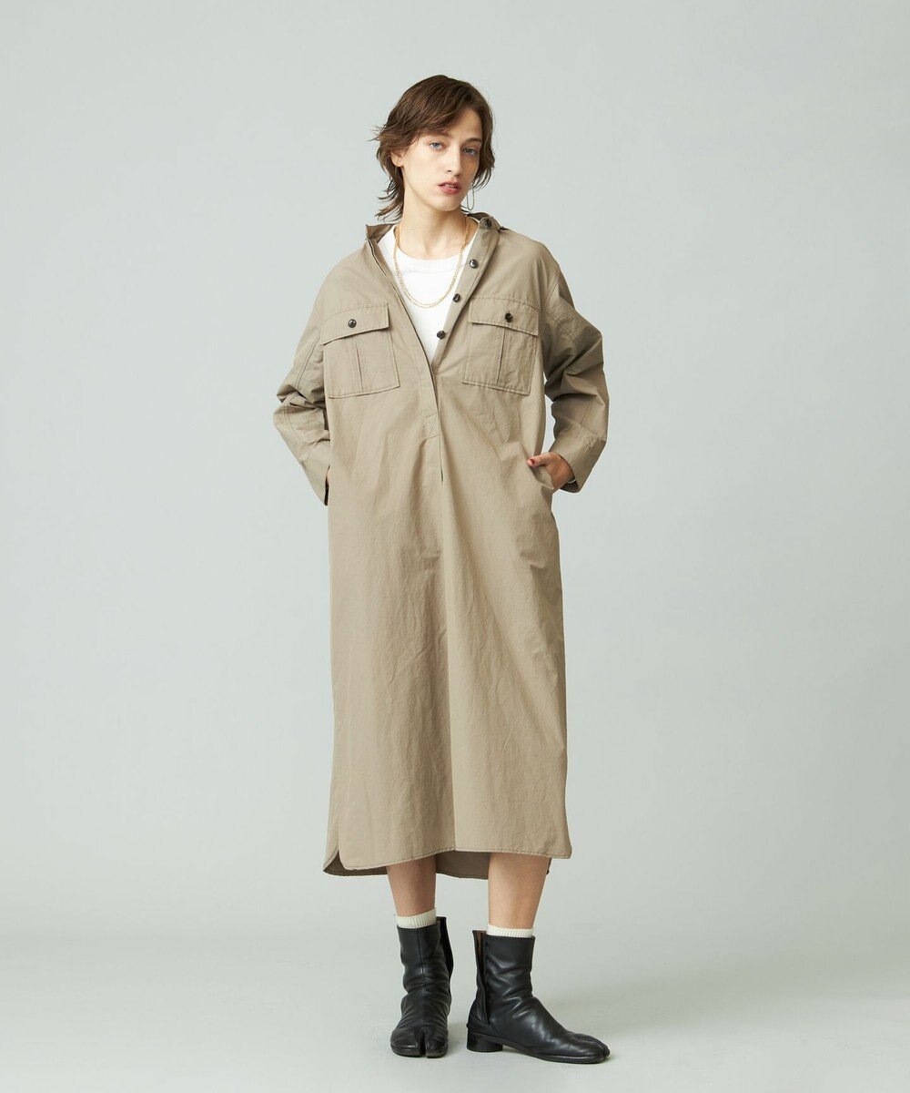 J.PRESS YORK STREET 【WOMEN】ミリタリーシャツワンピース 