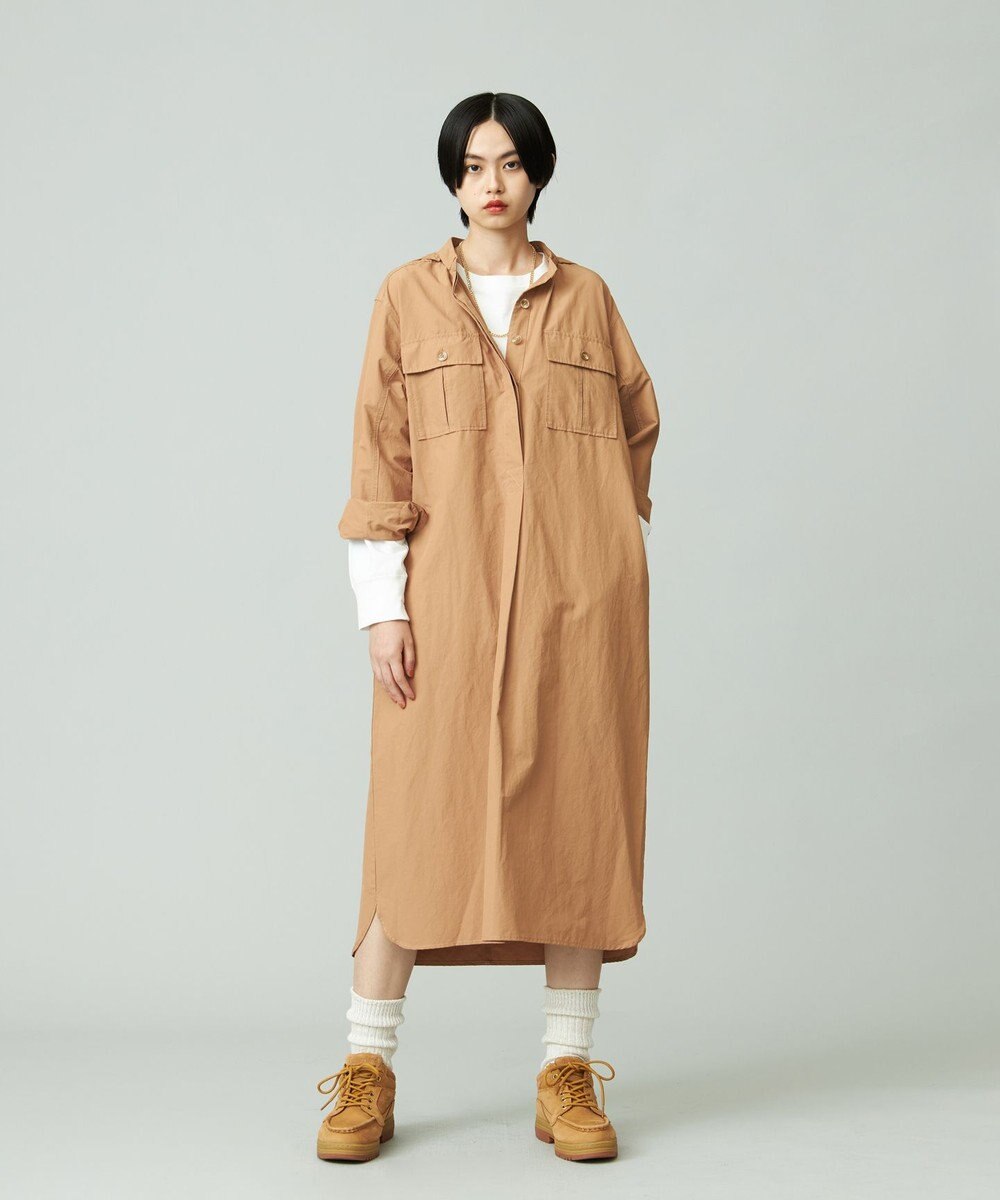 J.PRESS YORK STREET 【WOMEN】ミリタリーシャツワンピース 