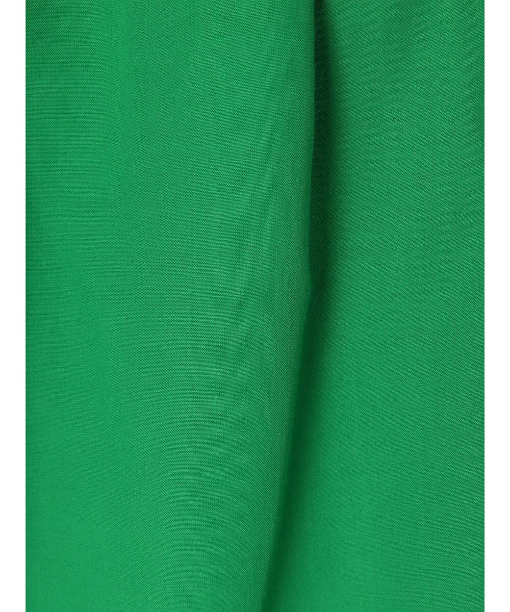 Green Parks 綿麻混リボン付ワイドパンツ 