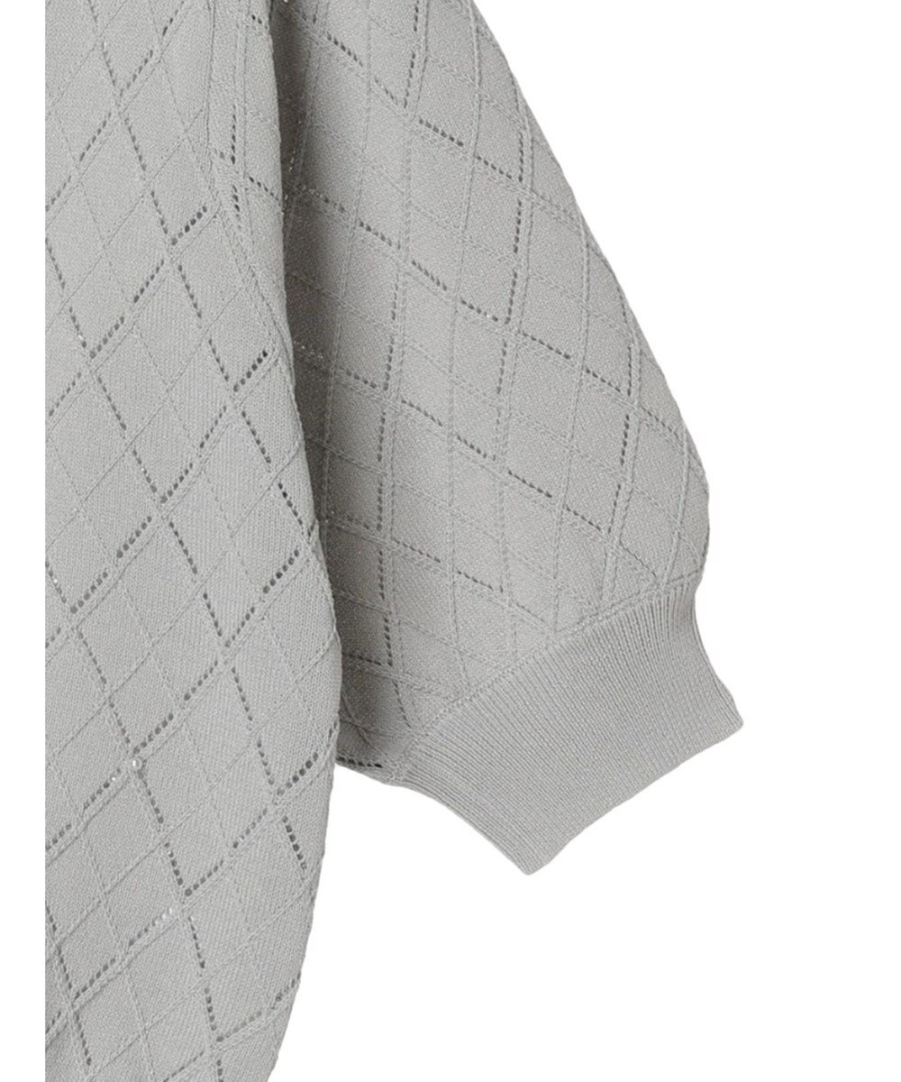 earth music&ecology アーガイルスカシパールニットプルオーバー 