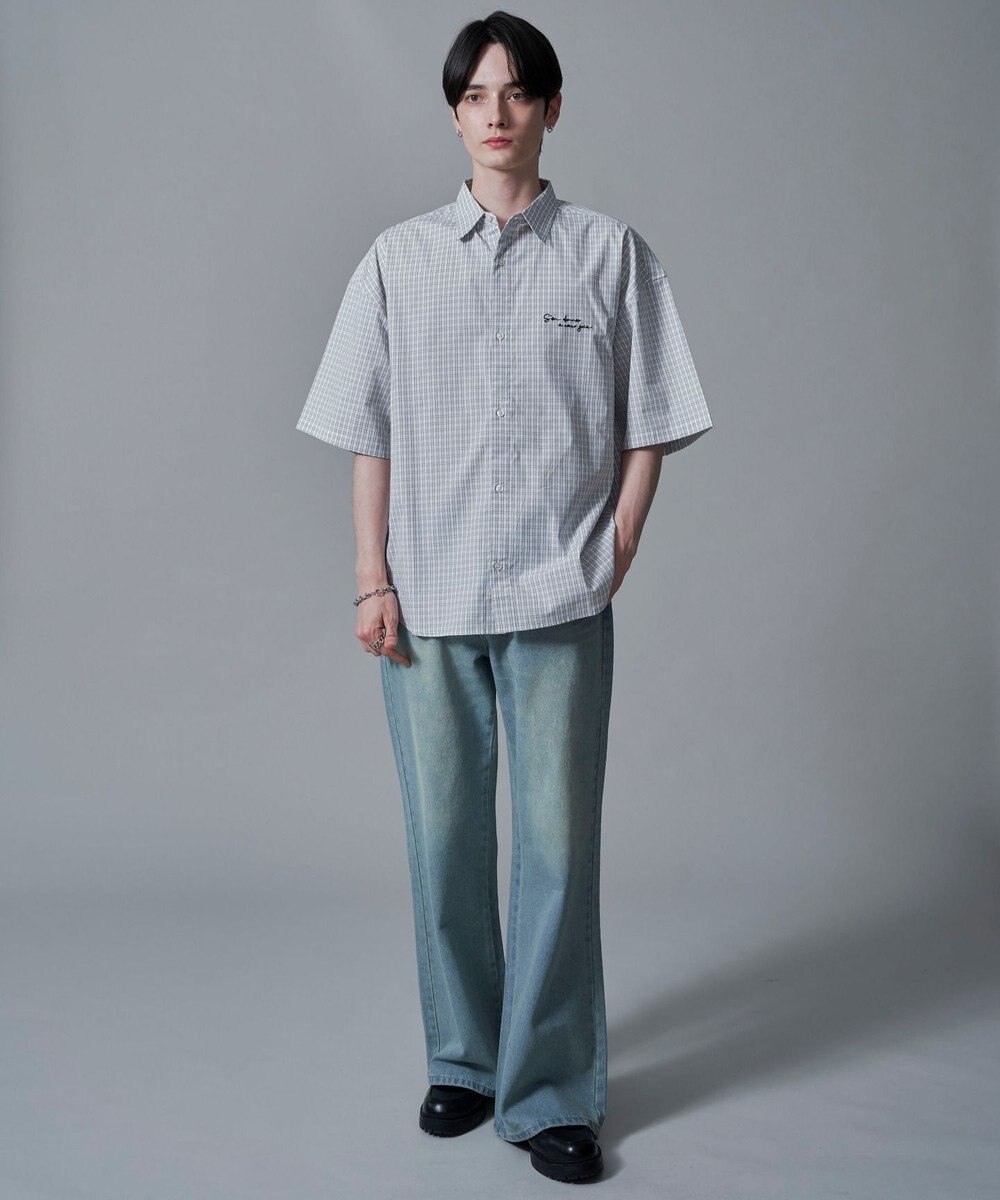 WEGO ワンポイントチェックシャツ（SS） 