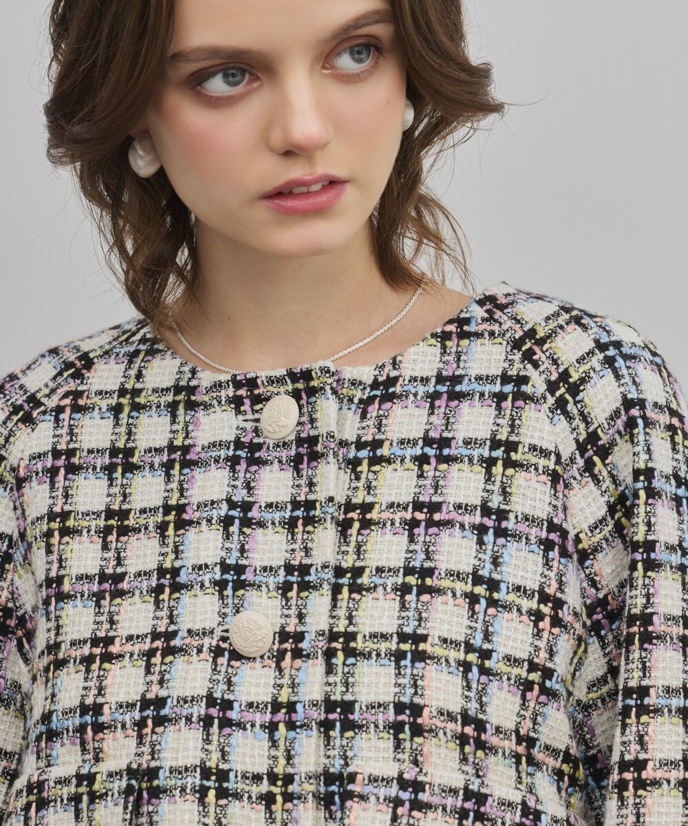 GRACE CONTINENTAL レースヘムツイードジャケット 