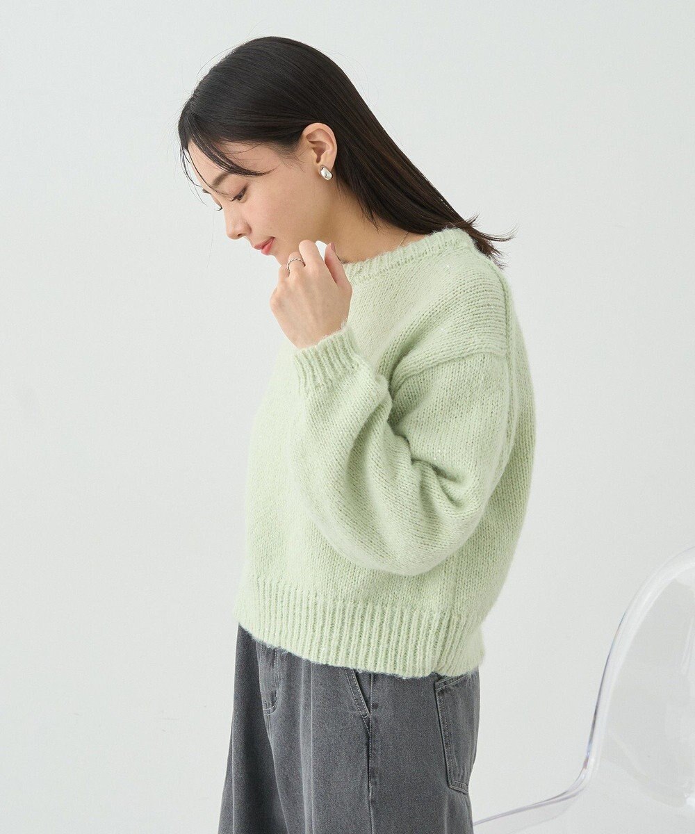 earth music&ecology スパンコールショートニットプルオーバー 