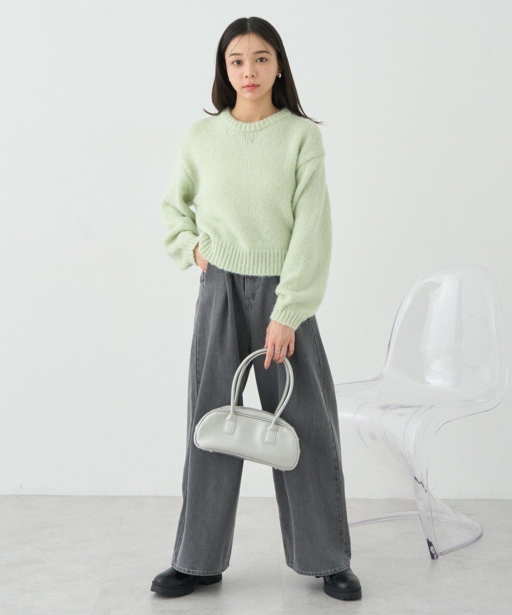 earth music&ecology スパンコールショートニットプルオーバー 