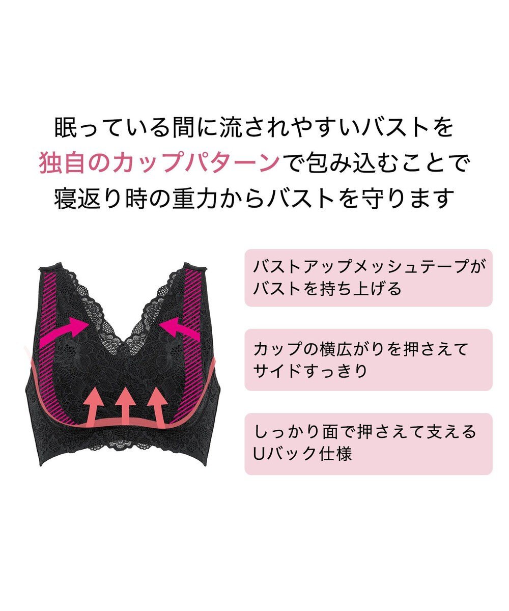 BRADELIS New York 【BRADELIS Me / ノンワイヤー・バストアップ】 カシュクールレーシィナイトブラ 