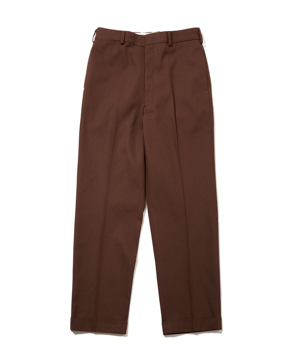 J.PRESS MEN 【J.PRESS ORIGINALS】Cotton Polyester Drill New Piped Stem Slacks / Big Back Belt / Japan Made 