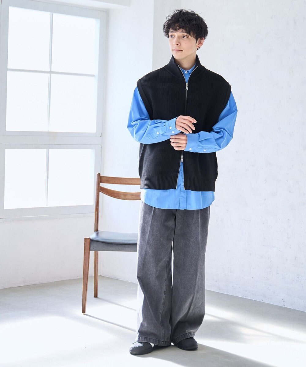 WEGO 【ウエストゴム】スーパーバギーデニムスラックス 