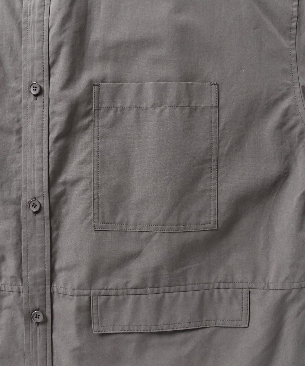 WHITE MAILS 【UNISEX】COTTON PAPER POPLIN BAND COLLAR SHIRT シャツ 