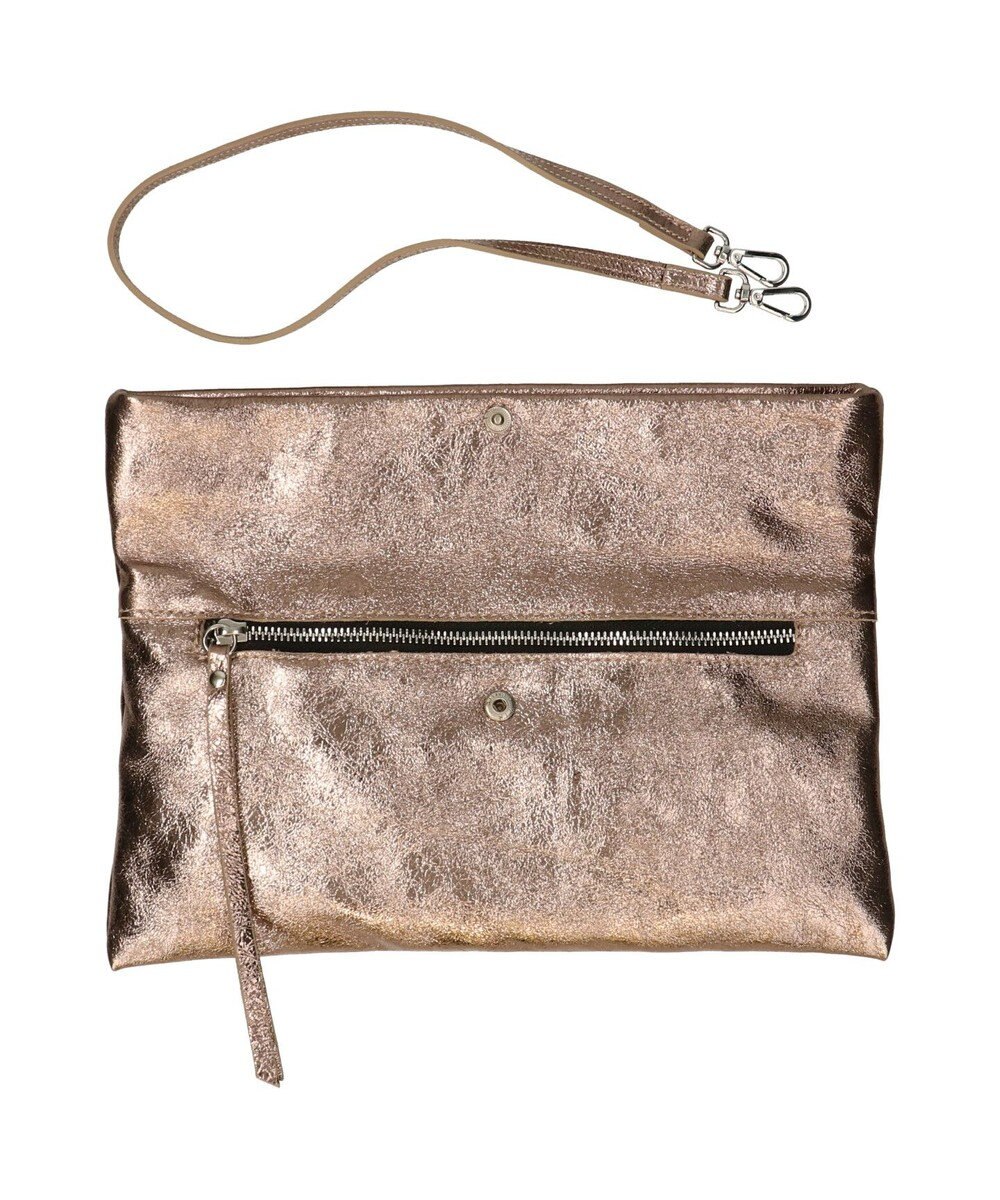 INTER-CHAUSSURES 【ANDREA CARDONE】レザーワイドサコッシュ 