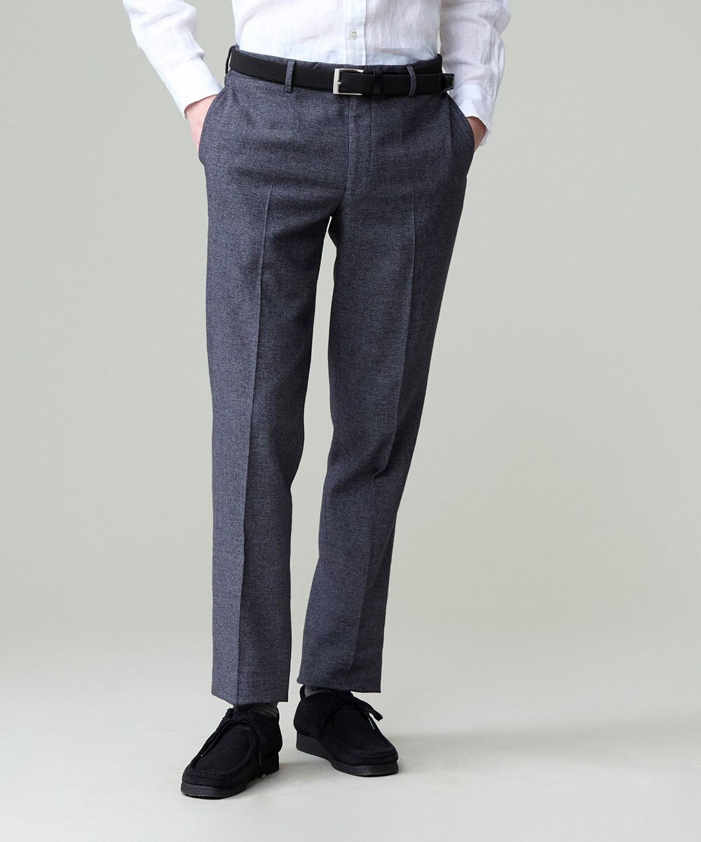 J.PRESS MEN 【ウォッシャブル可】コンフォートストレッチリネン スラックス 