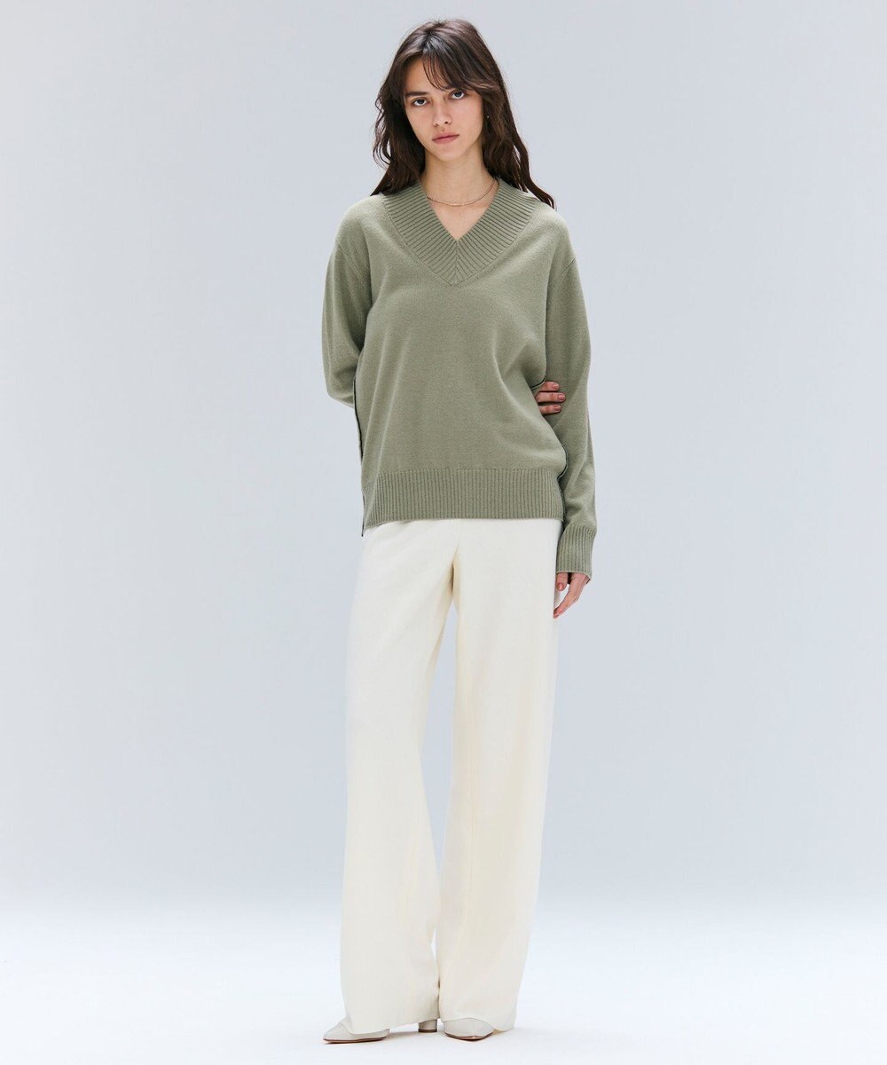 BEIGE， MONTAIGNE / イージーウエストウールワイドパンツ 