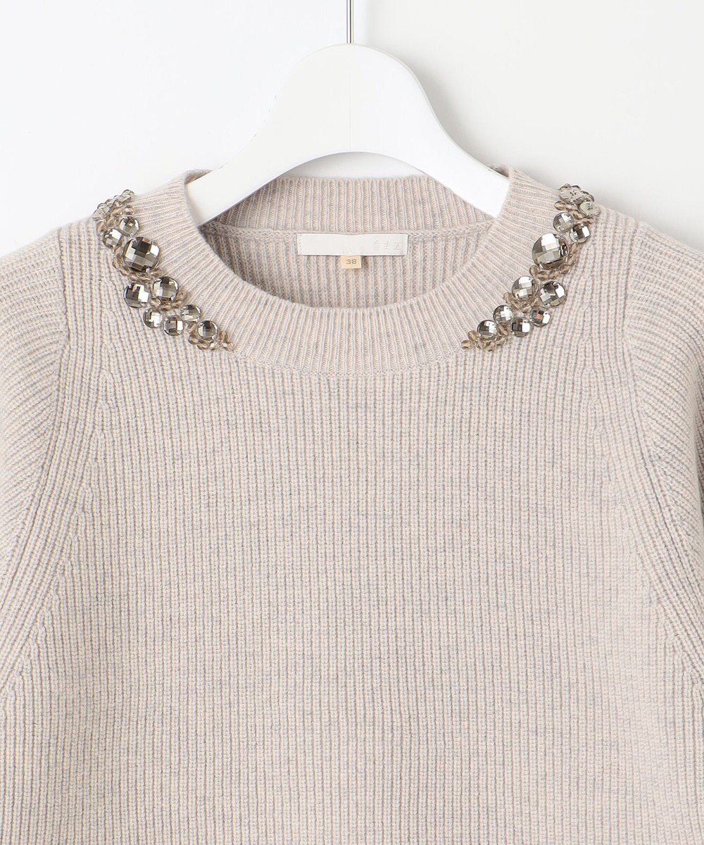 自由区 【カタログ掲載・洗える】ビジュー ニット 