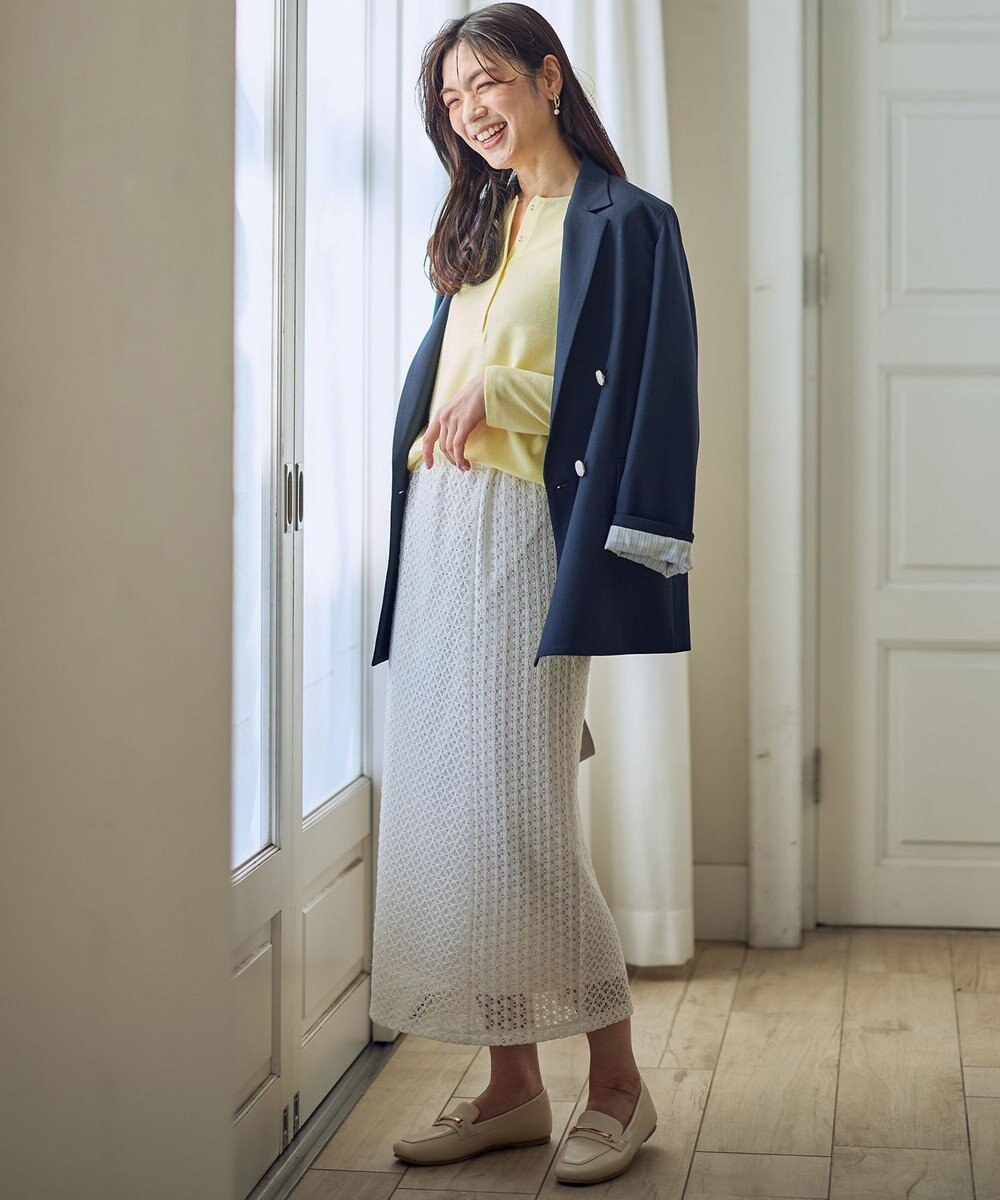 ANY イージーケアライトストレッチダブルテーラードジャケット 