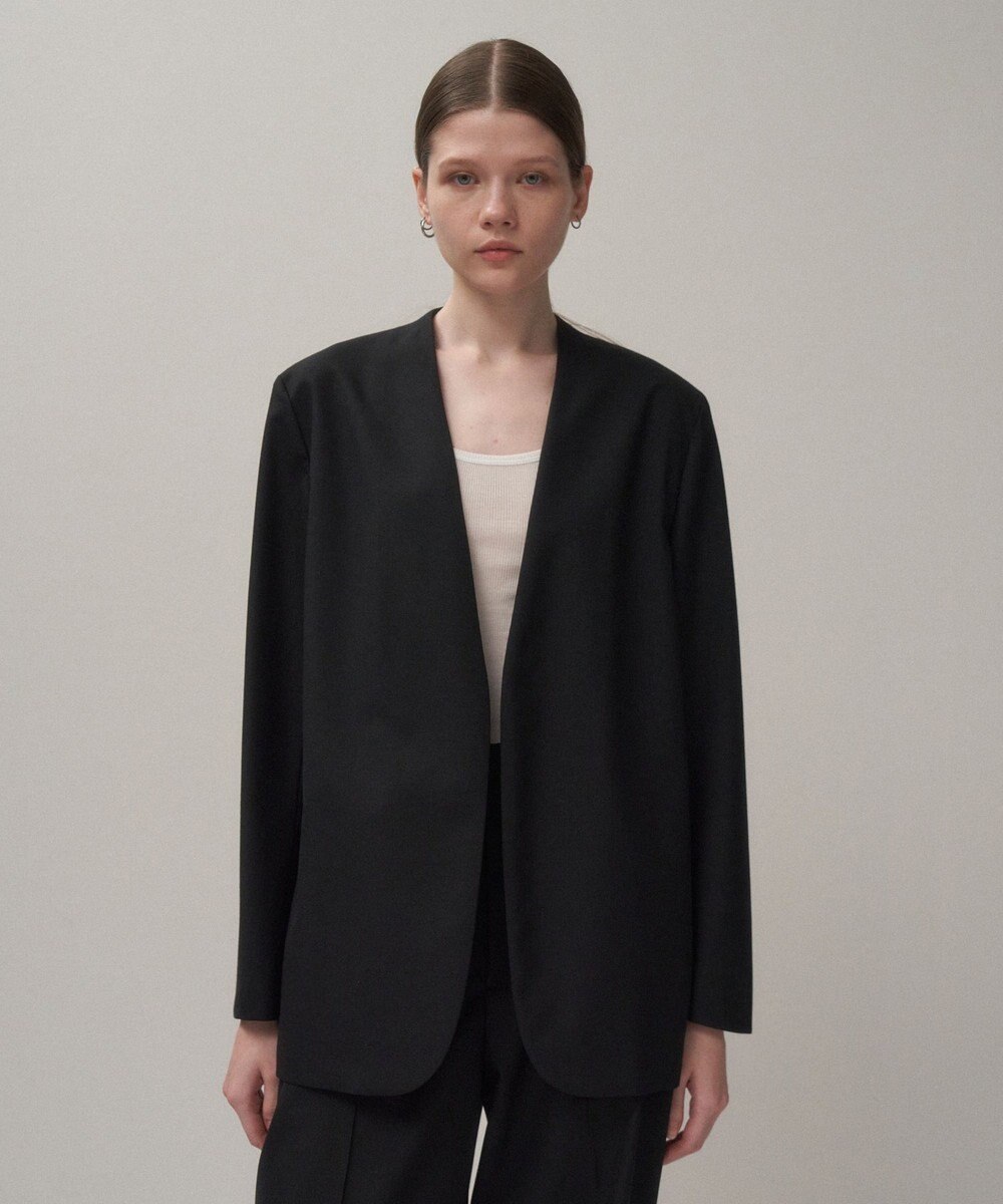 ATON WOOL TROPICAL | ノーカラージャケット 