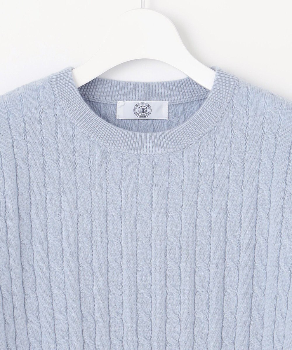 J.PRESS LADIES 【洗える】WOOL BLEND AIR ケーブル ニット 
