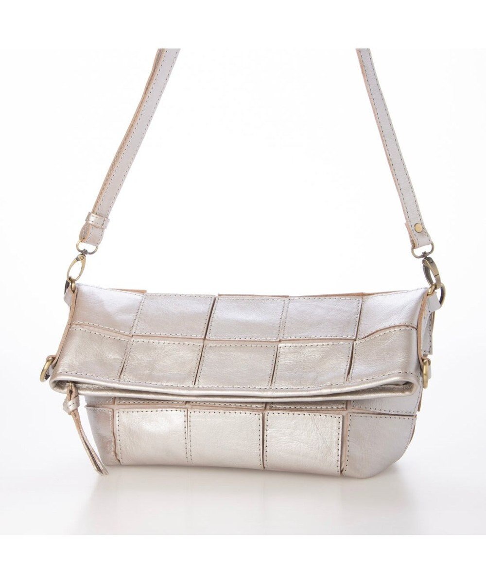 UNBILLION ピークスピーク PEAKS PEAK / 牛革パッチワーク口折れ2wayショルダー 