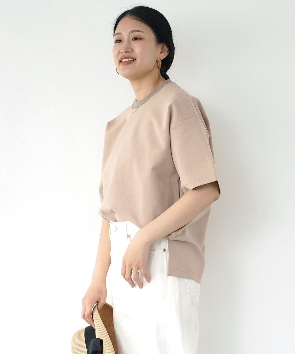 WHITE MAILS 【UNISEX】PAPER DOUBLE JERSEY OVERSIZED T-シャツ 