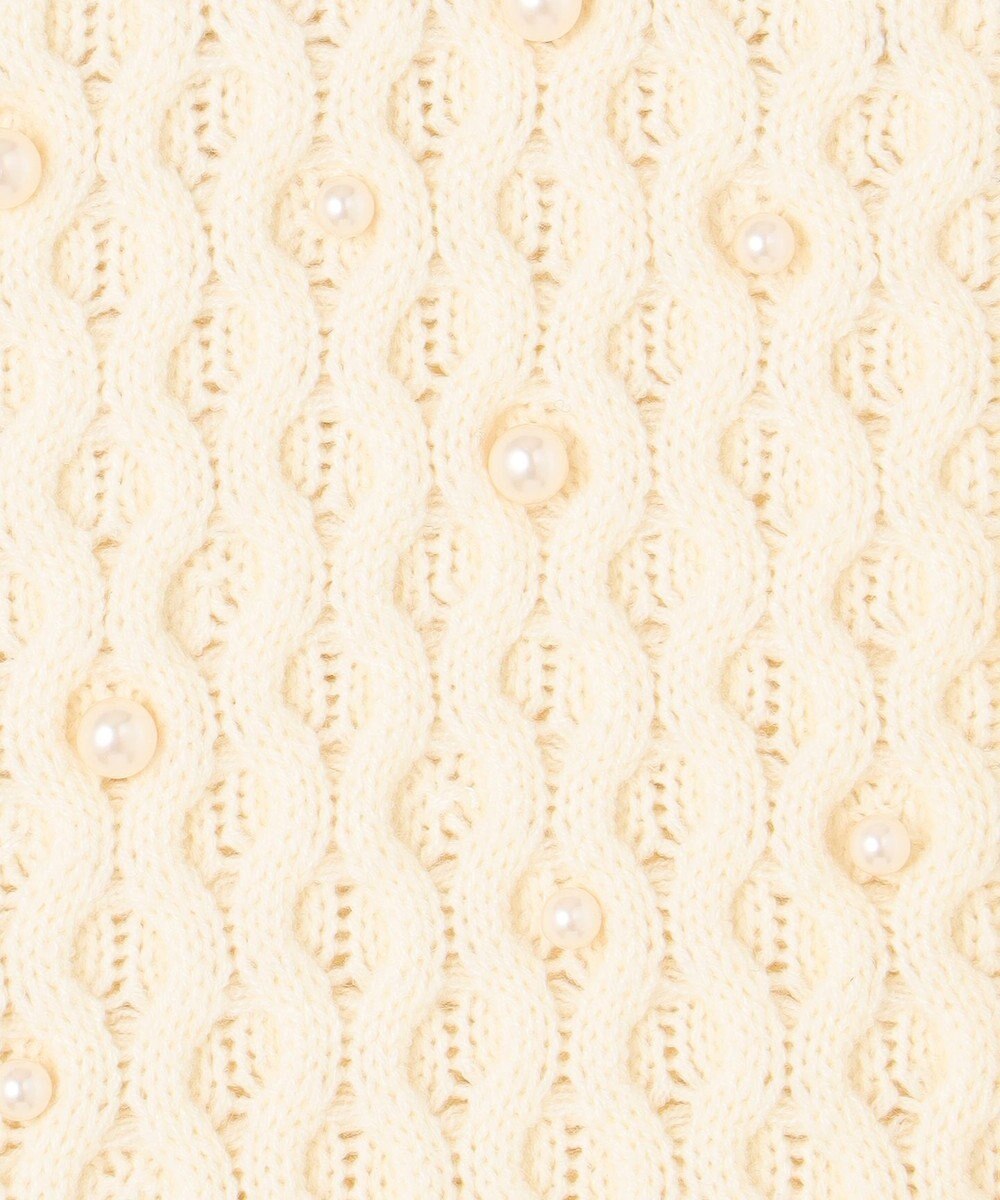組曲 【WEB限定】パール釦ケーブル ニット 