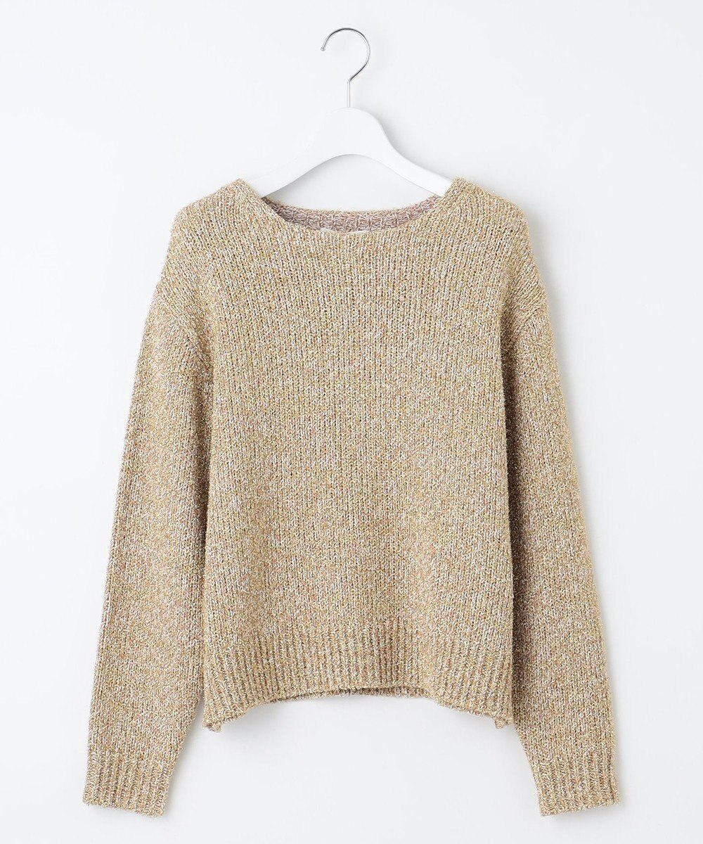 自由区 L 【洗える】ラメブークレ ニット 