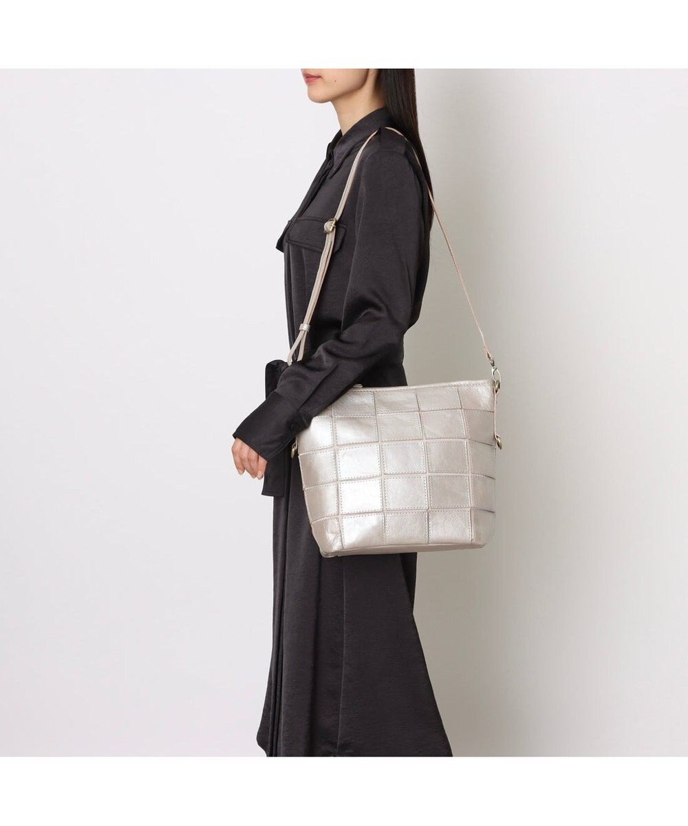 UNBILLION ピークスピーク PEAKS PEAK / 牛革パッチワーク口折れ2wayショルダー 