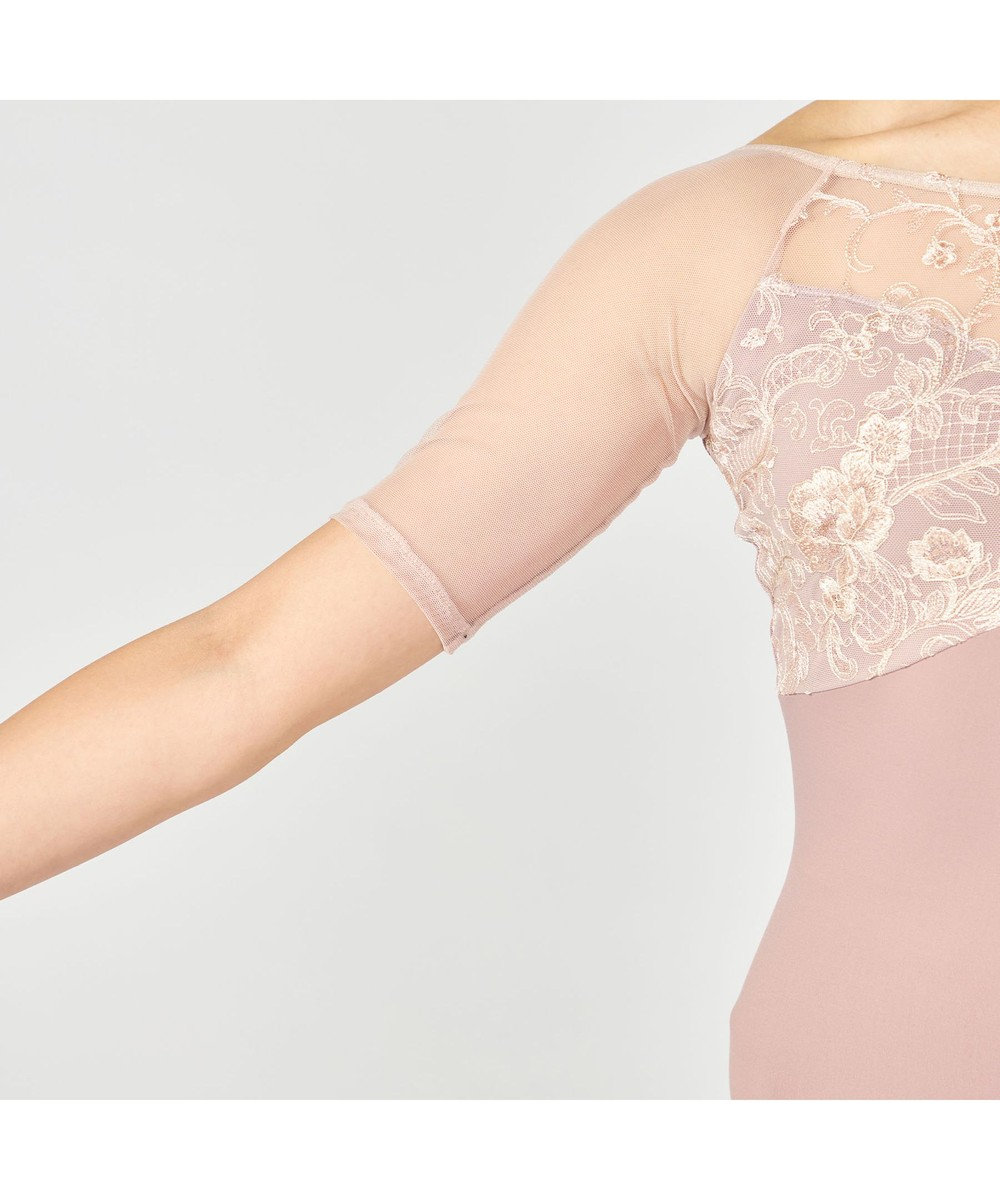 Chacott 【Nela ライン】ハーフスリーブレオタード 