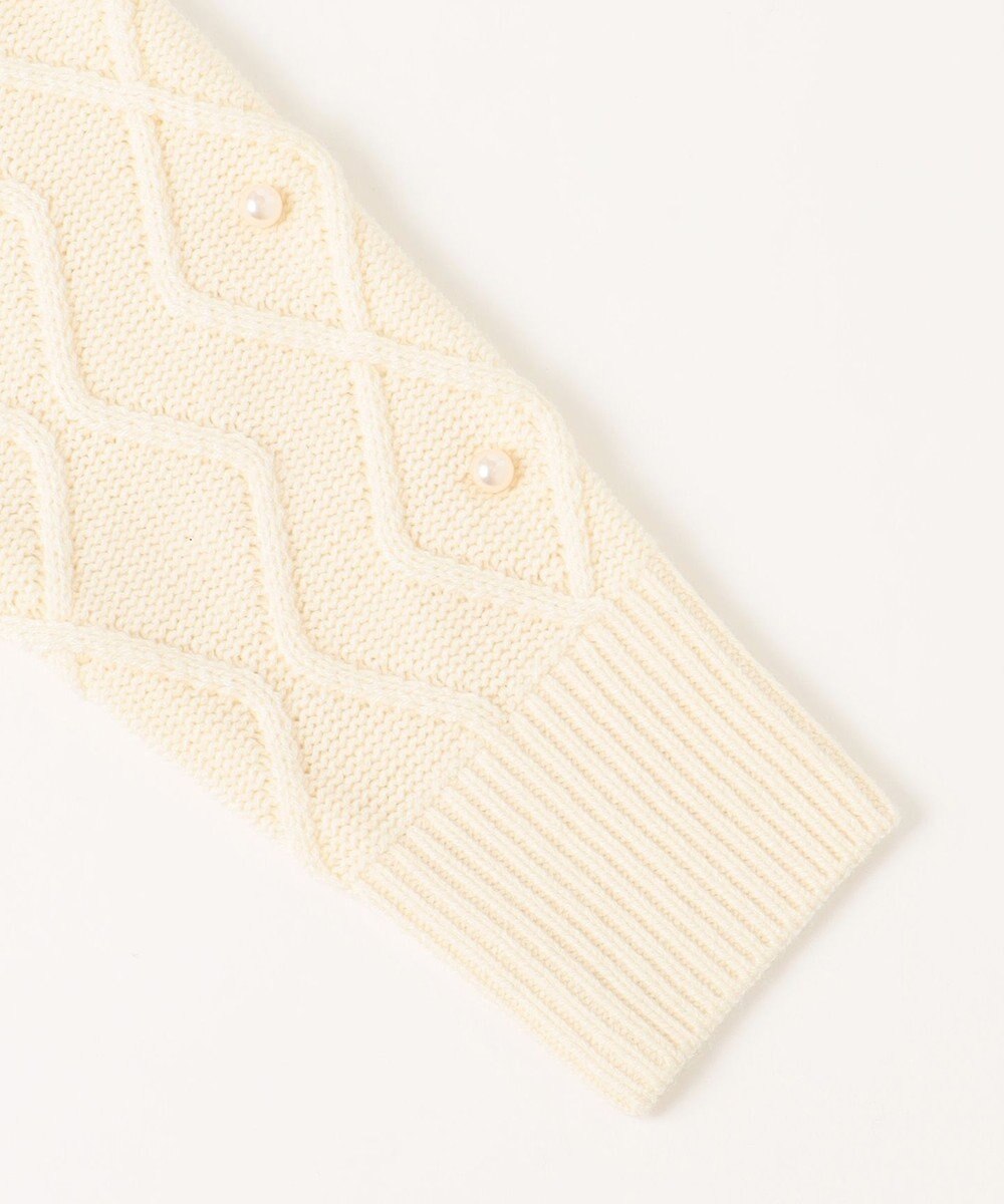 組曲 【WEB限定】パール釦ケーブル ニット 