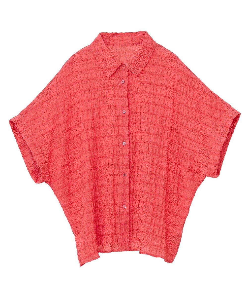 Green Parks シアーシャーリングフレンチスリーブシャツ 