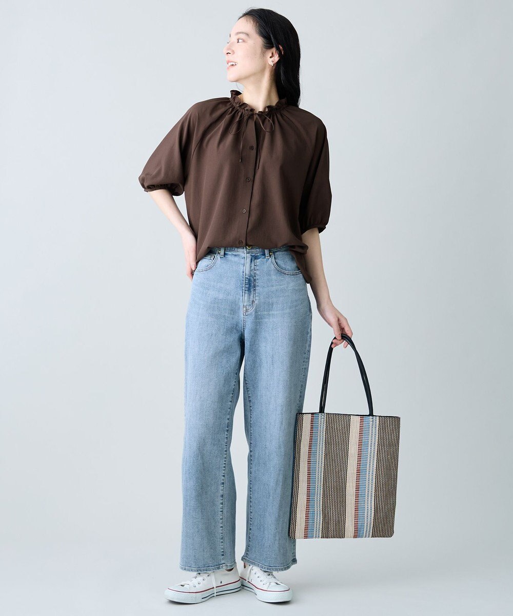 ANY 楽映えフリルネックブラウス（セットアップ着用可） 