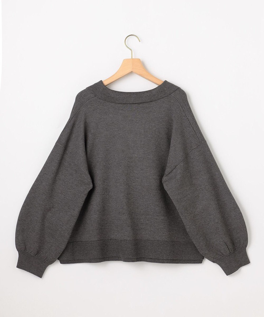 組曲 S 【加藤ローサさん着用】ポロ襟ストレッチニット 