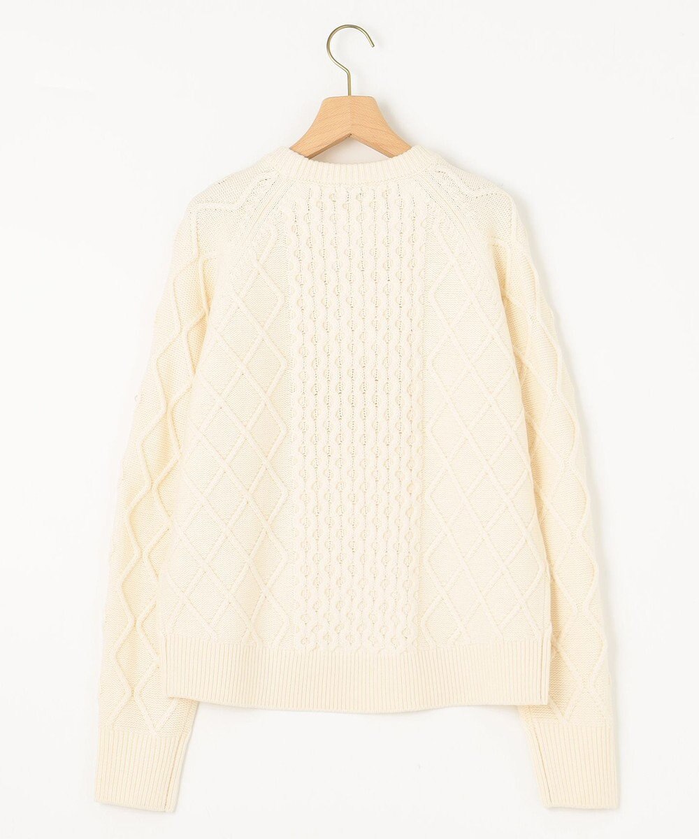 組曲 【WEB限定】パール釦ケーブル ニット 