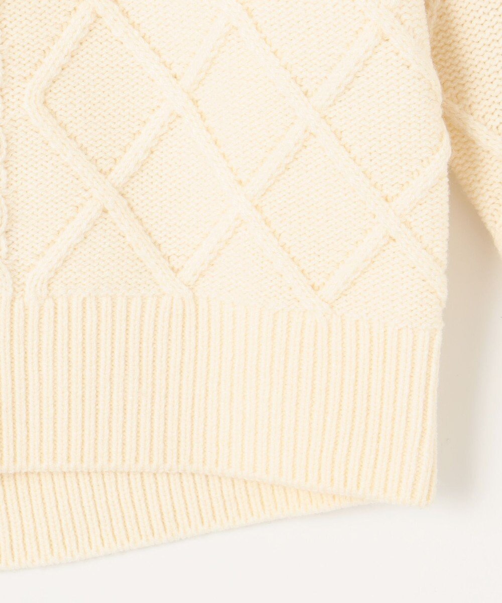 組曲 【WEB限定】パール釦ケーブル ニット 