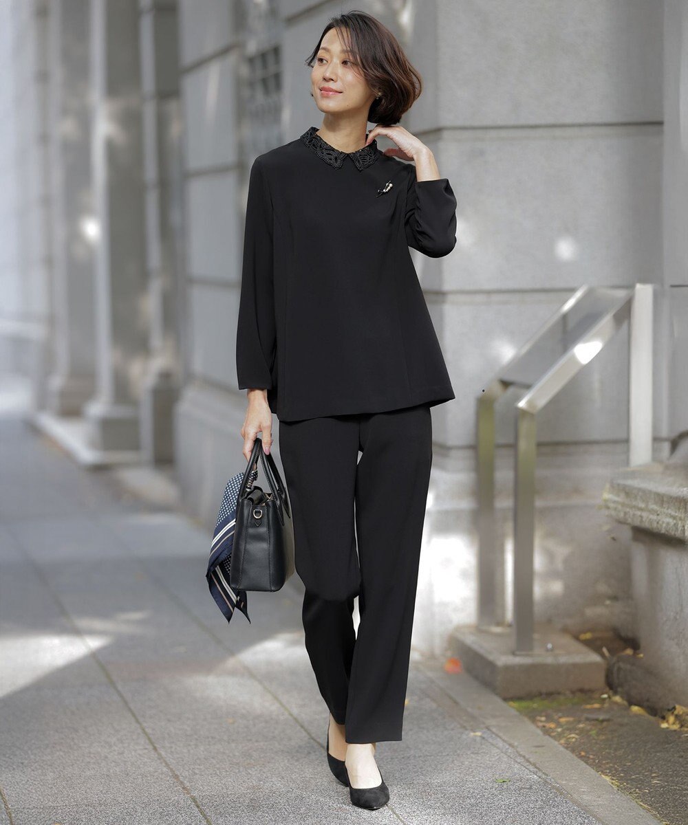 J.PRESS LADIES S 【セットアップ対応】セラテリーダブルクロス テーパード パンツ 