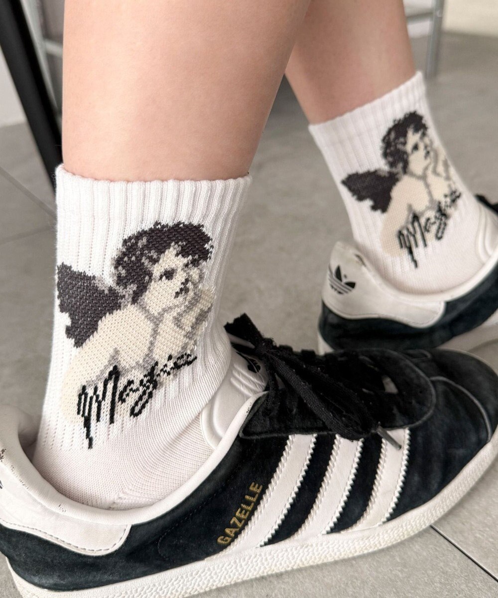 WEGO デザインパイルクルーソックス（14㎝） 