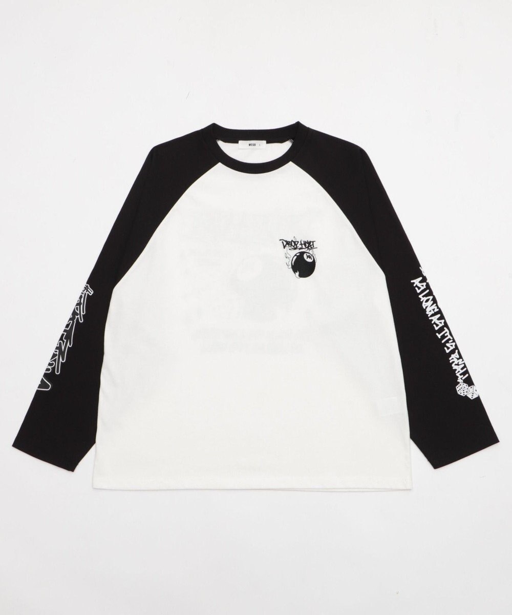WEGO 【ユニセックス着用ITEM/MLサイズ展開】スリーブロゴグラフィックラグランT（LS） 